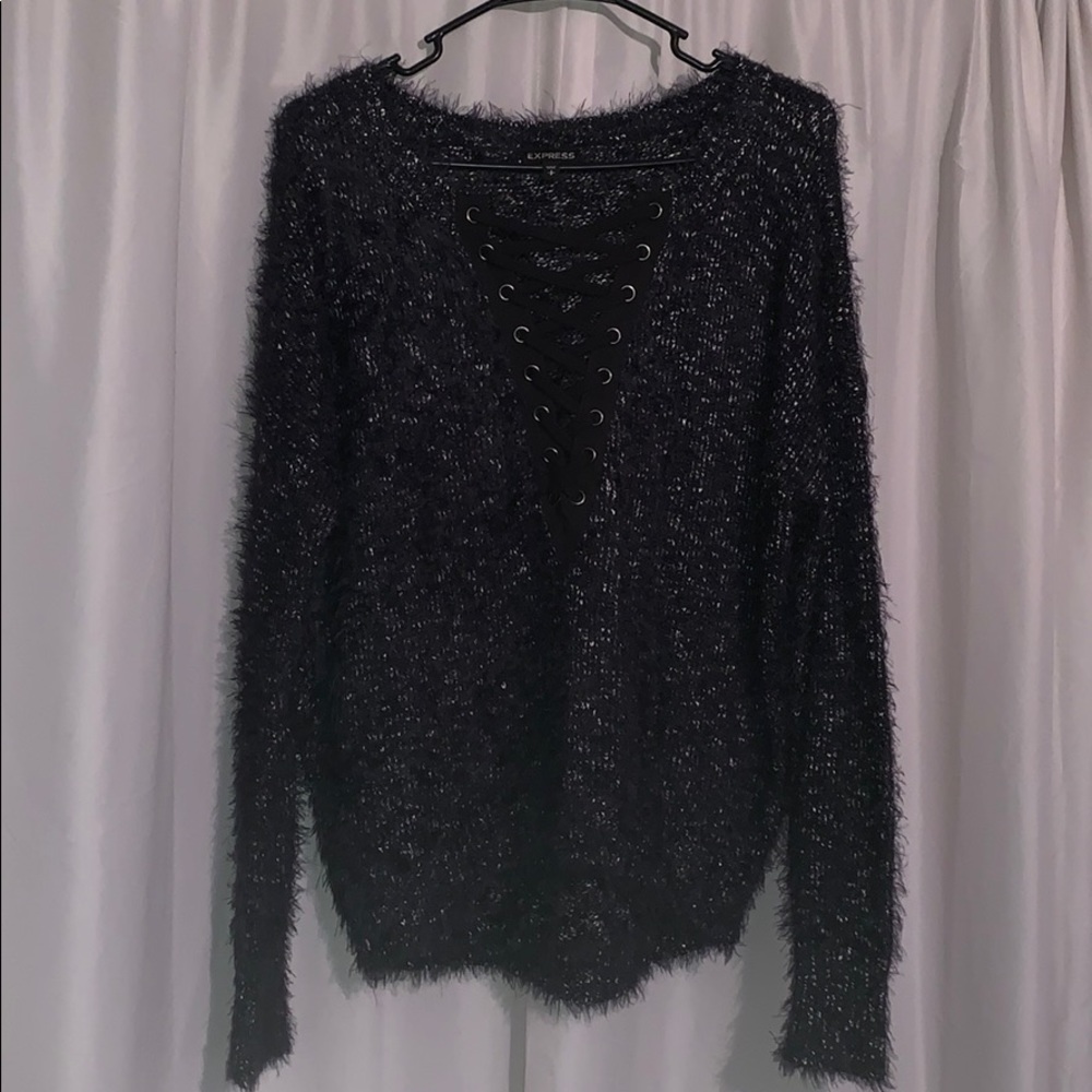 Express lace up sweater